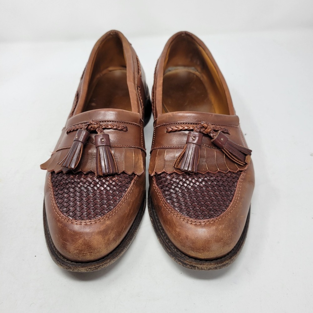 Allen Edmonds Shoes Mens 9 Oxford Brogue‎ Dress Loafer Dockside Tassel Cody - Picture 2 of 8